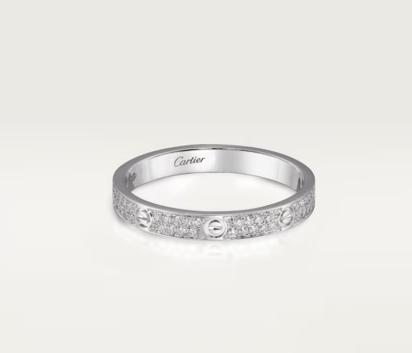 [Eterna Jewels]LOVE RING 2,6 mm breiter Vollbesetzter Ring Silber