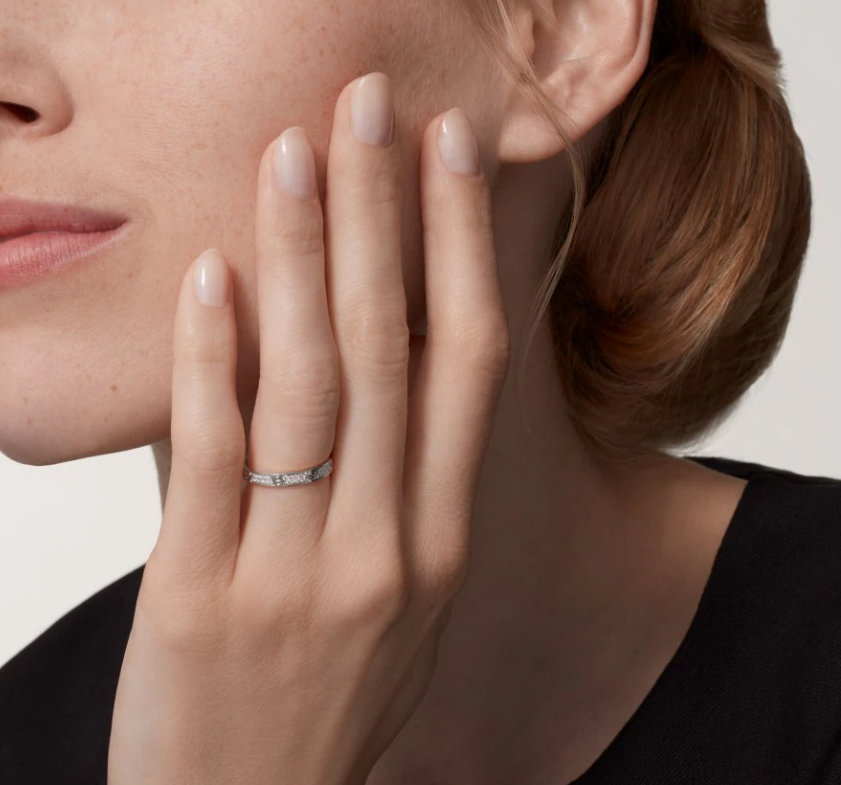 [Eterna Jewels]LOVE RING 2,6 mm breiter Vollbesetzter Ring Silber