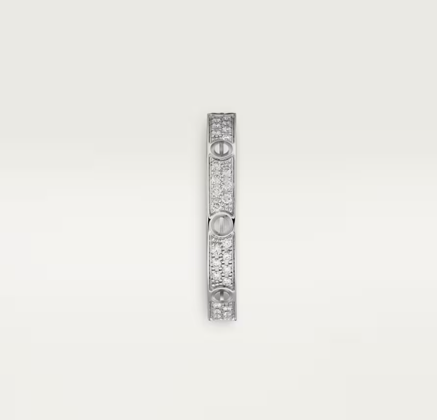 [Eterna Jewels]LOVE RING 2,6 mm breiter Vollbesetzter Ring Silber
