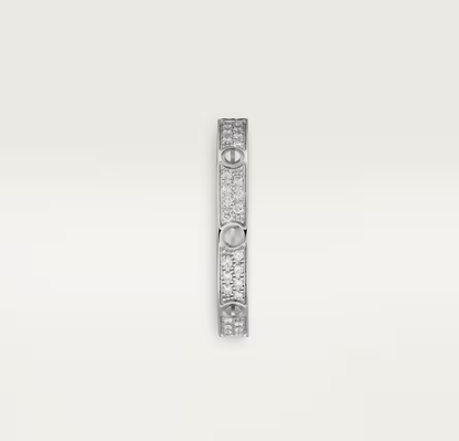 [Eterna Jewels]LOVE RING 2,6 mm breiter Vollbesetzter Ring Silber