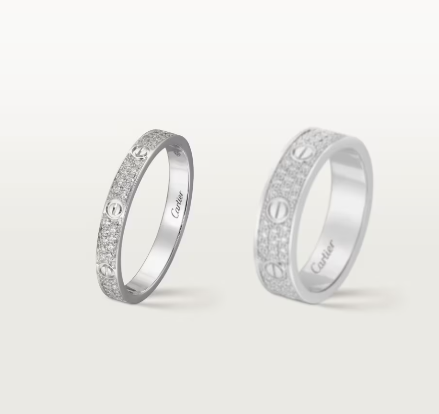 [Eterna Jewels]LOVE RING 2,6 mm breiter Vollbesetzter Ring Silber