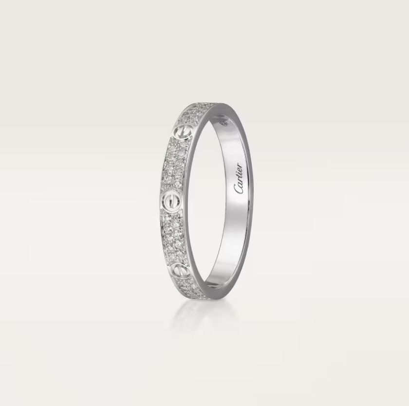 [Eterna Jewels]LOVE RING 2,6 mm breiter Vollbesetzter Ring Silber