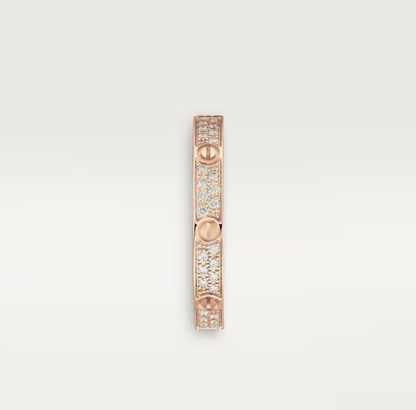 [Eterna Jewels]LOVE RING 2,6 mm breiter Vollbesetzter Ring Roségold