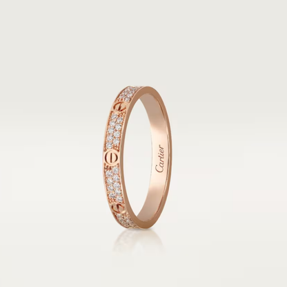 [Eterna Jewels]LOVE RING 2,6 mm breiter Vollbesetzter Ring Roségold