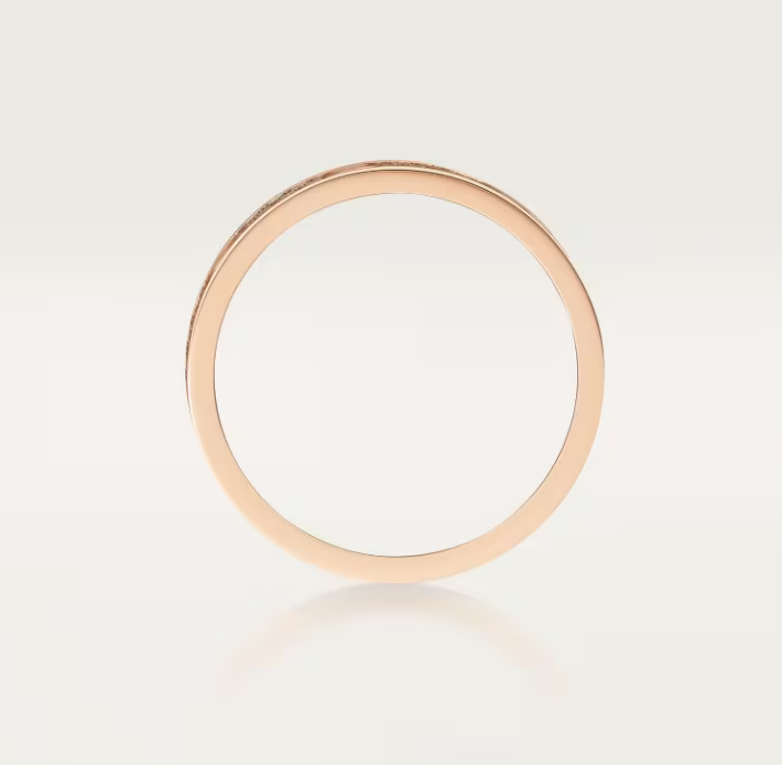 [Eterna Jewels]LIEBESRING 4mm breiter Voll-Diamantring Roségold