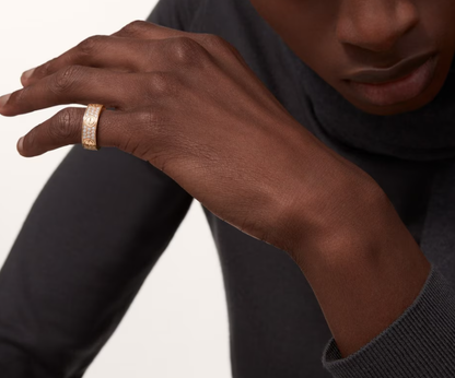 [Eterna Jewels]LOVE RING 6,5mm breiter Voll-Diamantring Roségold