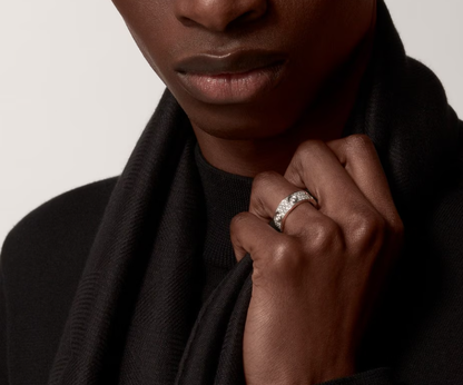 [Eterna Jewels]LOVE RING 6.5MM Voll Diamant, 6 große Diamanten Silber