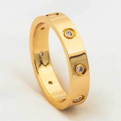 [Eterna Jewels]LIEBESRING 3.6MM 8 DIAMANTEN