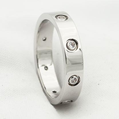 [Eterna Jewels]LIEBESRING 3.6MM 8 DIAMANTEN