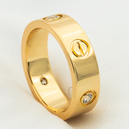 [Eterna Jewels]LIEBESRING 5.5MM 3 DIAMANTEN ROSÉGOLD