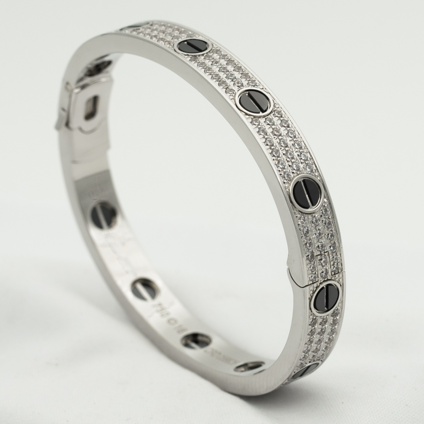 [Eterna Jewels]LIEBESARMBAND 6,1 MM DIAMANTBESETZTE KERAMIK