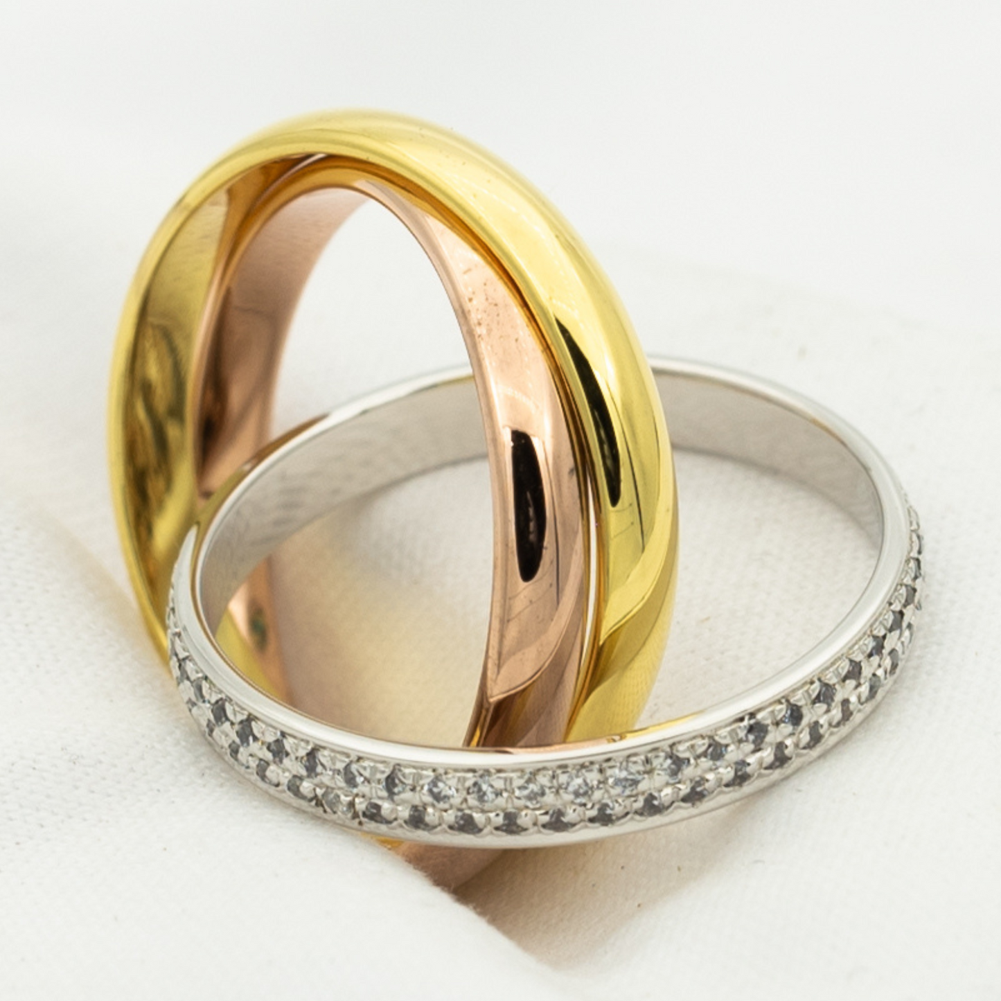 [Eterna Jewels Schmuck]TRINITY RING GOLD PINK GOLD SILBER DIAMANTEN