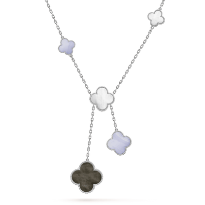 [Eterna Jewels]KLEE MOP CHALZEDON HALSKETTE SILBER 6 MOTIV
