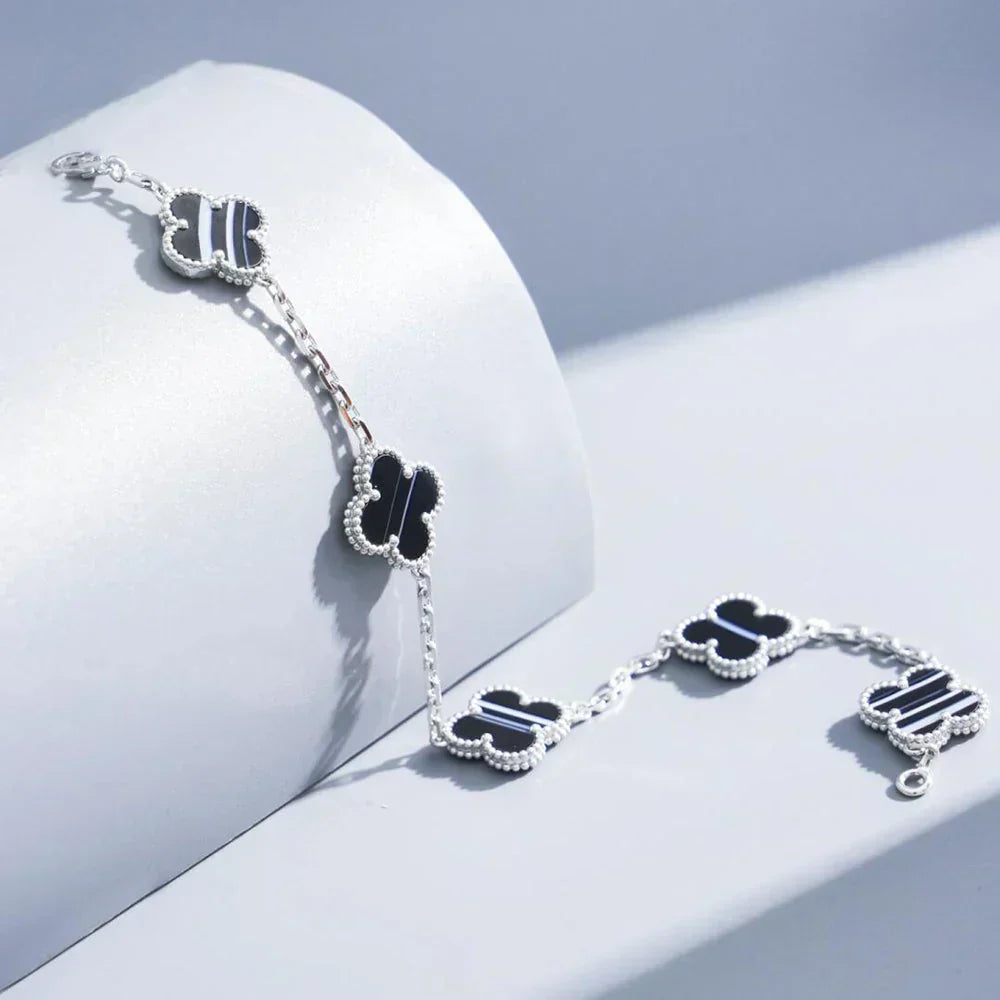 [Eterna Jewels] CLOVER 5 MOTIF PULSAR STONE BRACELET KOLLEKTION