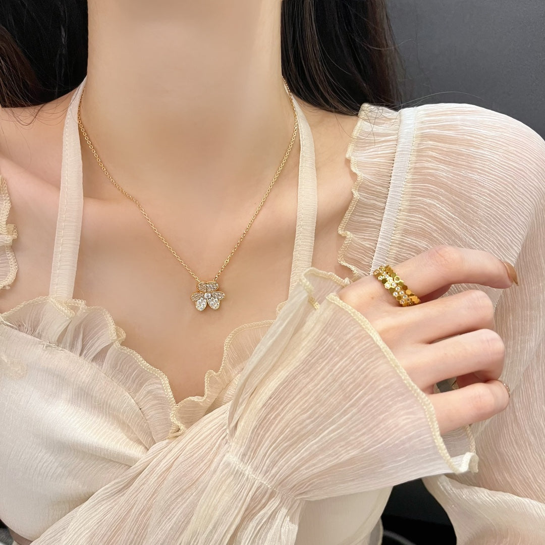 [Eterna Jewels]BLUMEN-DIAMANT-HALSKETTE