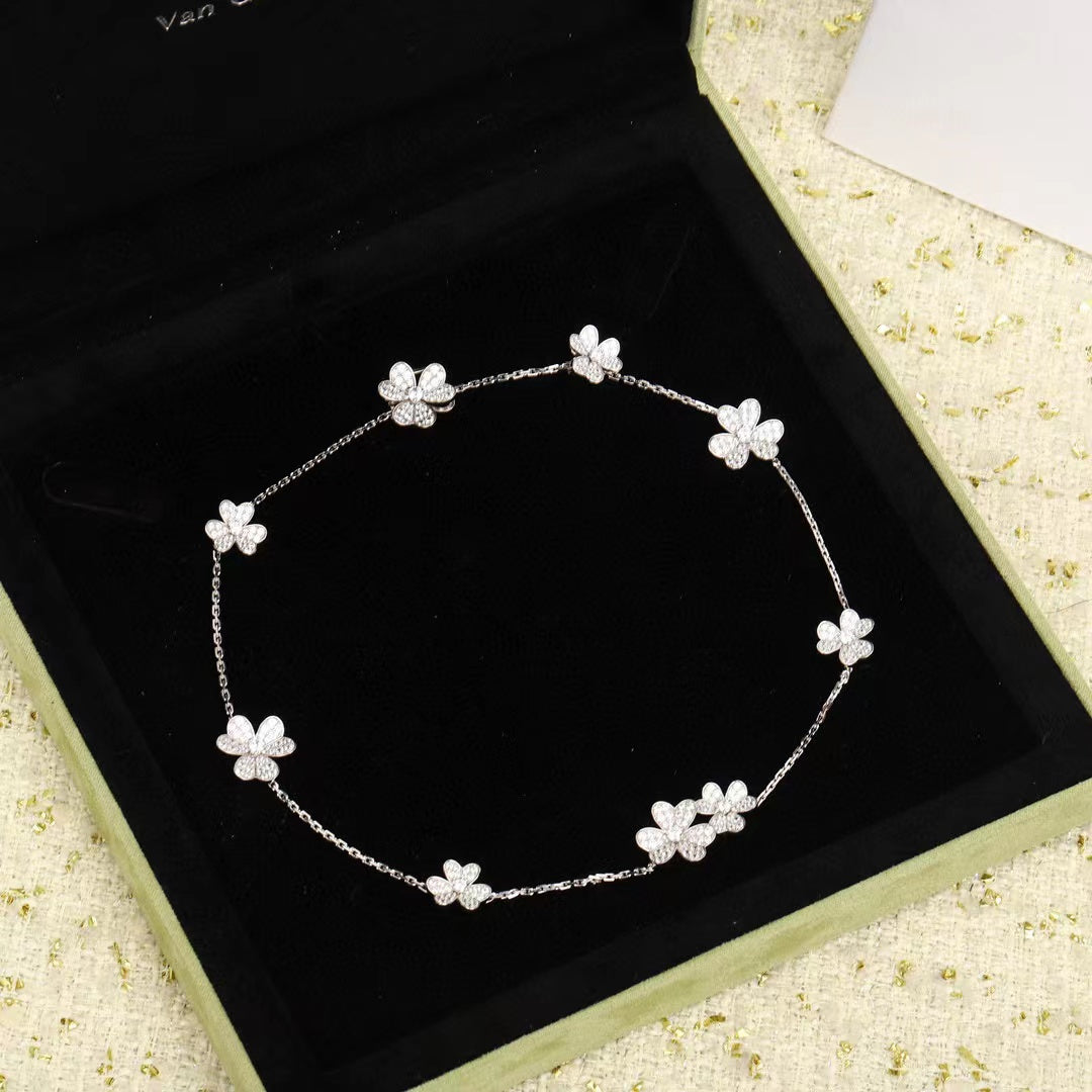 [Eterna Jewels]FRIVOLE SILBER 9 BLUMEN HALSKETTE