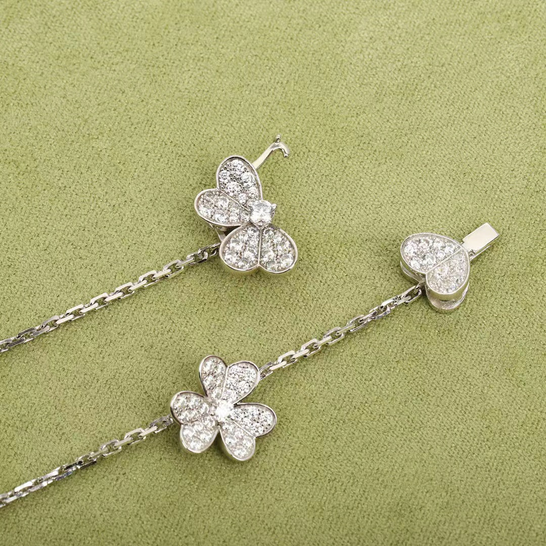 [Eterna Jewels]FRIVOLE SILBER 9 BLUMEN HALSKETTE