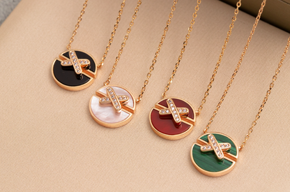 [Eterna Jewels]HALSKETTE AUS ROSÉGOLD MIT DIAMANTEN