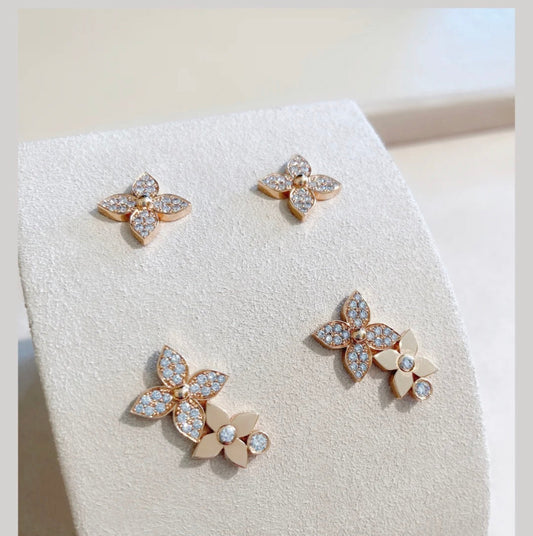 [Eterna Jewels]STAR BLOSSOM OHRSTECKER ROSÉGOLD DIAMANTEN