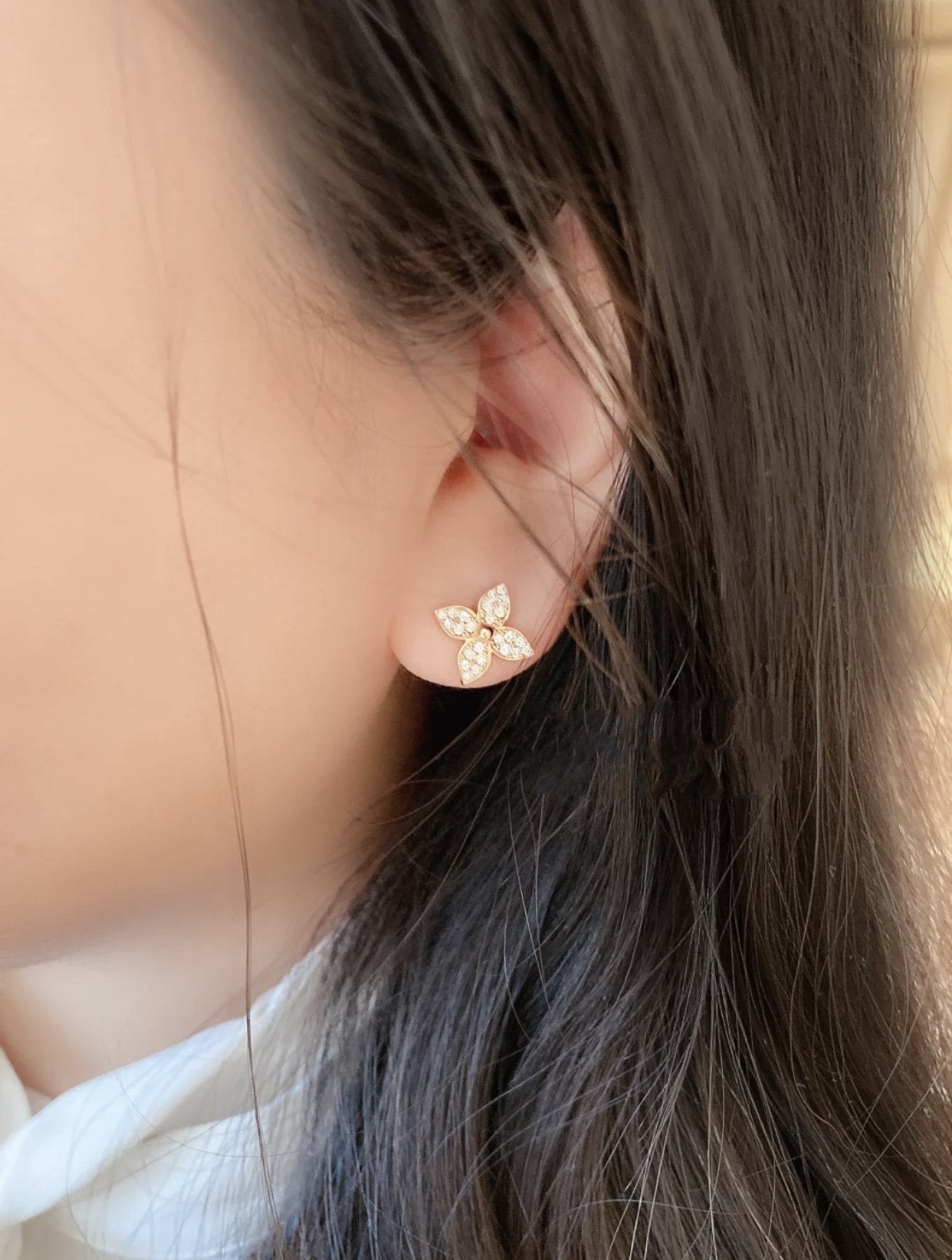[Eterna Jewels]STAR BLOSSOM OHRSTECKER ROSÉGOLD DIAMANTEN