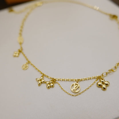 [Eterna Jewels]BLOOMING SUPPLE HALSKETTE MESSING