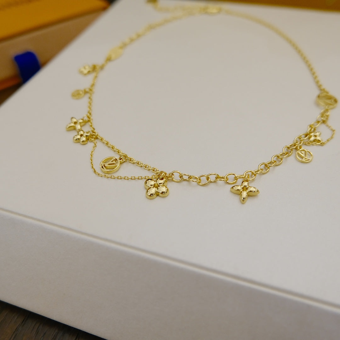 [Eterna Jewels]BLOOMING SUPPLE HALSKETTE MESSING