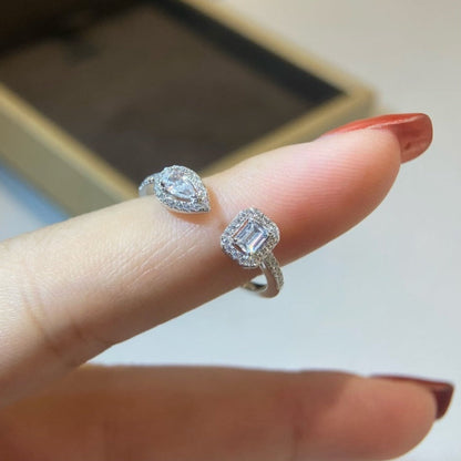 [Eterna Jewels]MEIN ZWILLING TOI ET MOI SILBER DIAMANTRING