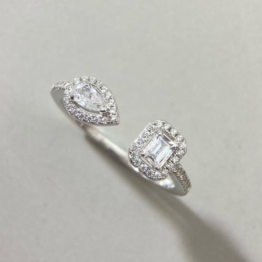 [Eterna Jewels]MEIN ZWILLING TOI ET MOI SILBER DIAMANTRING