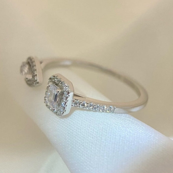 [Eterna Jewels]MEIN ZWILLING TOI ET MOI SILBER DIAMANTRING