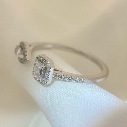 [Eterna Jewels]MEIN ZWILLING TOI ET MOI SILBER DIAMANTRING