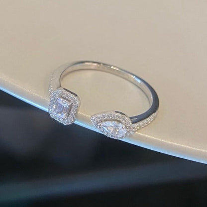 [Eterna Jewels]MEIN ZWILLING TOI ET MOI SILBER DIAMANTRING