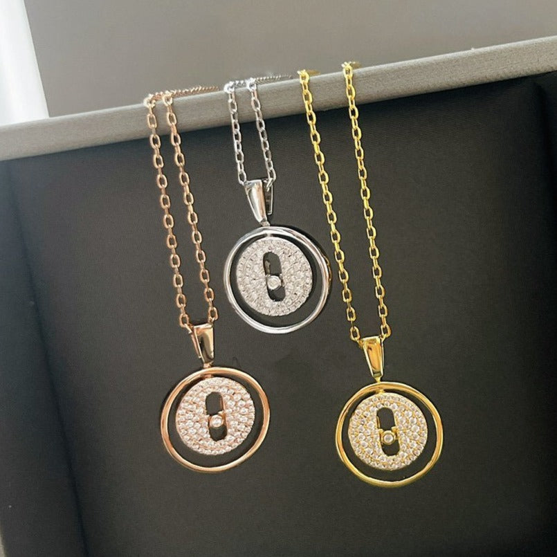 [Eterna Jewels]LUCKY MOVER PM PAVE HALSKETTE