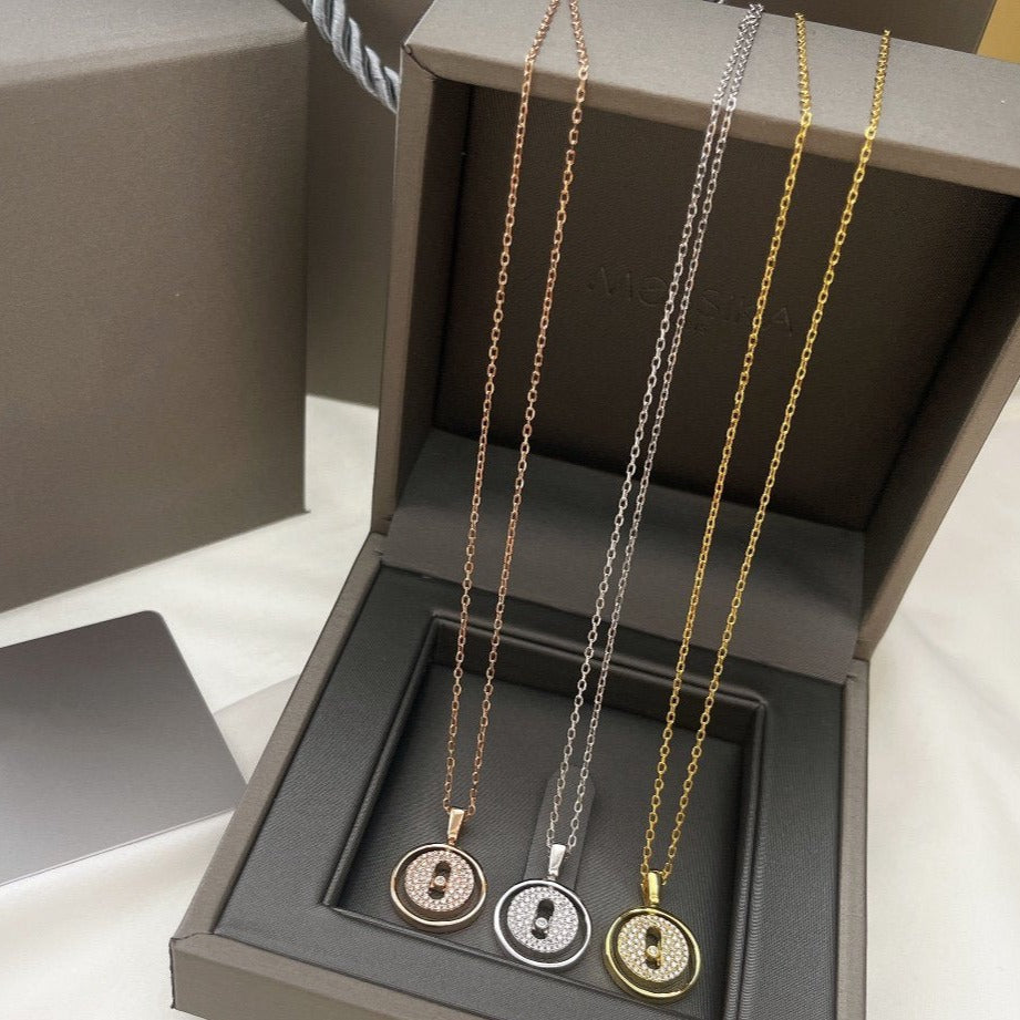 [Eterna Jewels]LUCKY MOVER PM PAVE HALSKETTE