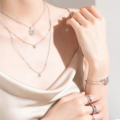 [Eterna Jewels]LUCKY MOVER PM PAVE HALSKETTE