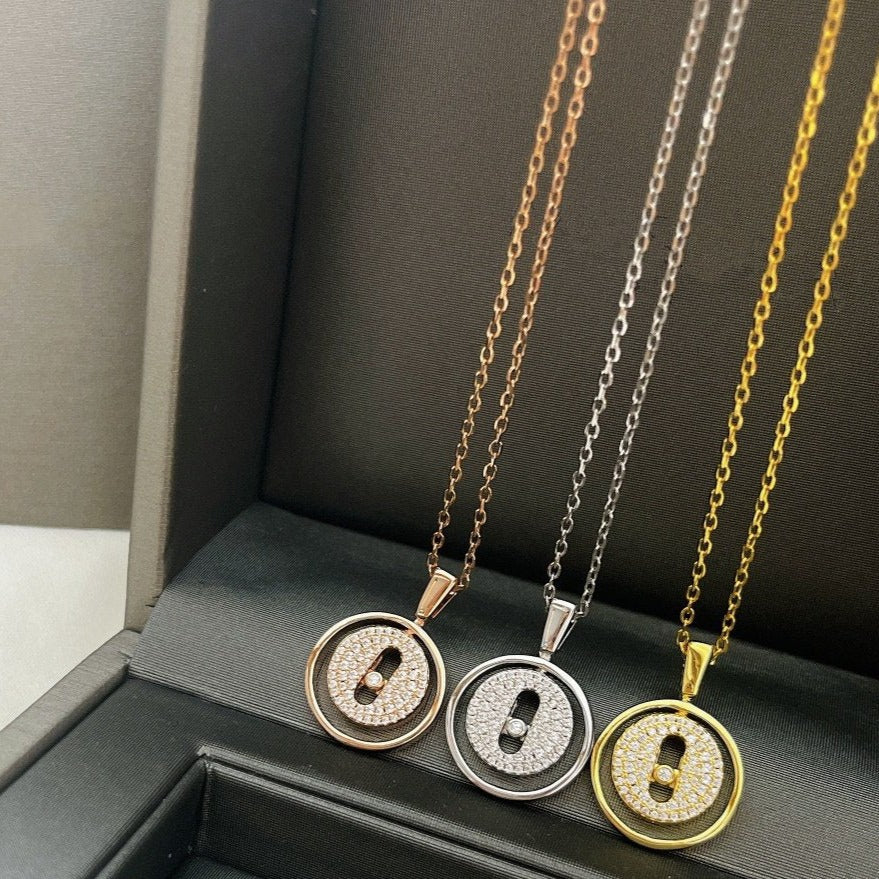 [Eterna Jewels]LUCKY MOVER PM PAVE HALSKETTE