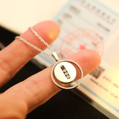 [Eterna Jewels]LUCKY MOVE MM SILBER DIAMANTEN HALSKETTE