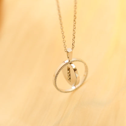 [Eterna Jewels]LUCKY MOVE MM SILBER DIAMANTEN HALSKETTE
