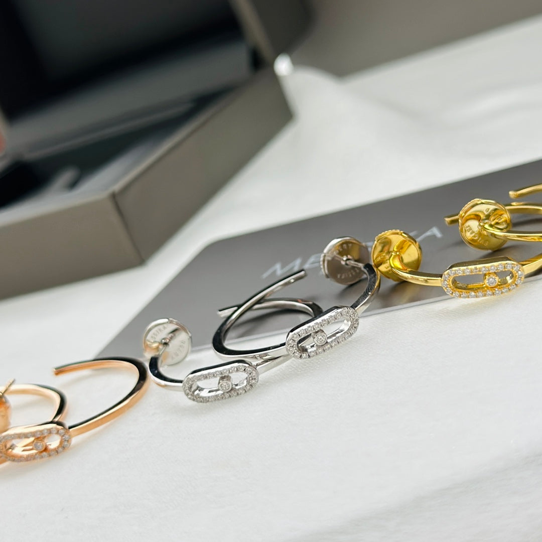 [Eterna Jewels]CREOLEN MOVE UNO PM DIAMANT OHRRINGE