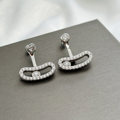 [Eterna Jewels]MOVE UNO SILBERNE DIAMANT OHRRINGE