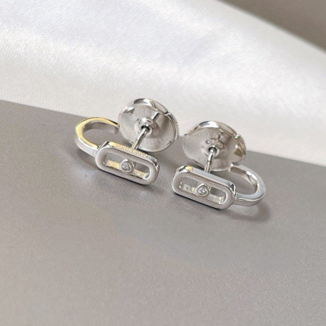 [Eterna Jewels]CREOLEN MOVE UNO MINI 1 DIAMANT OHRRINGE