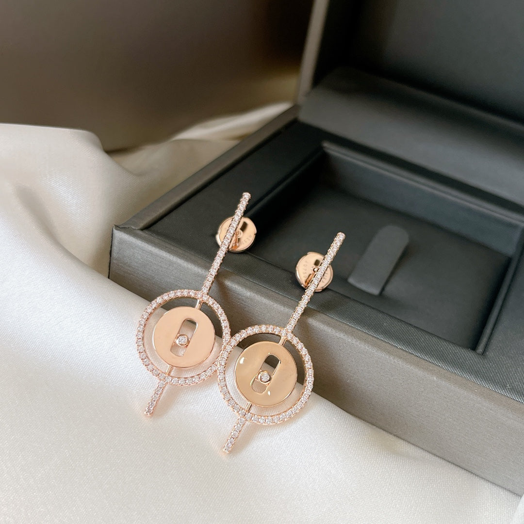 [Eterna Jewels]LUCKY MOVE ARROW ROSÉGOLD DIAMANT OHRRINGE