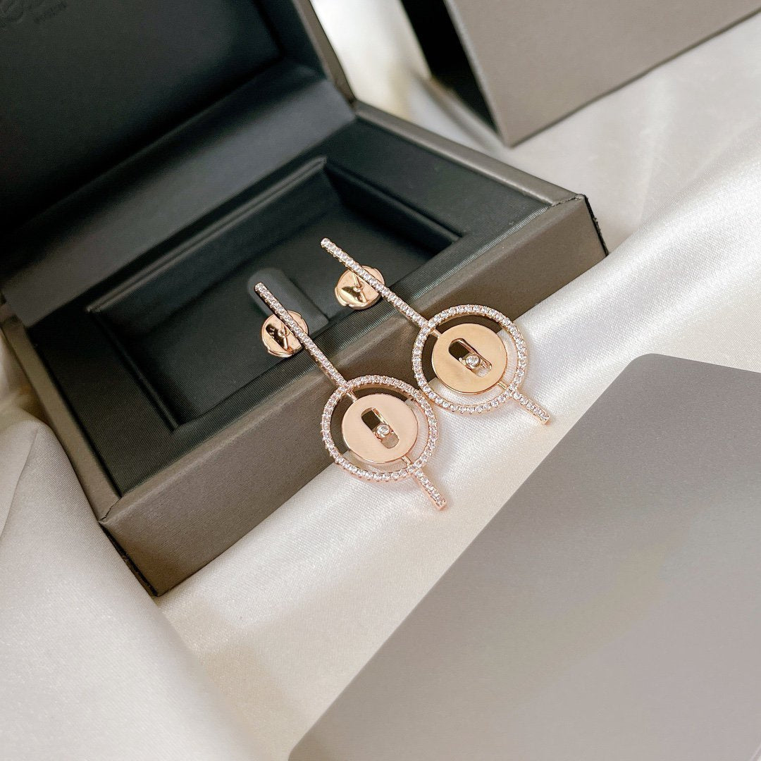 [Eterna Jewels]LUCKY MOVE ARROW ROSÉGOLD DIAMANT OHRRINGE