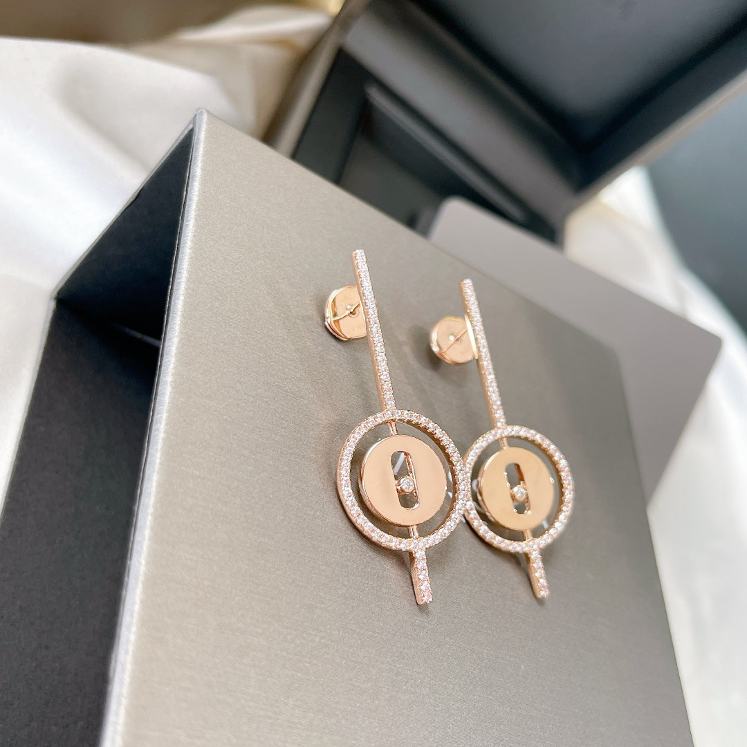 [Eterna Jewels]LUCKY MOVE ARROW ROSÉGOLD DIAMANT OHRRINGE