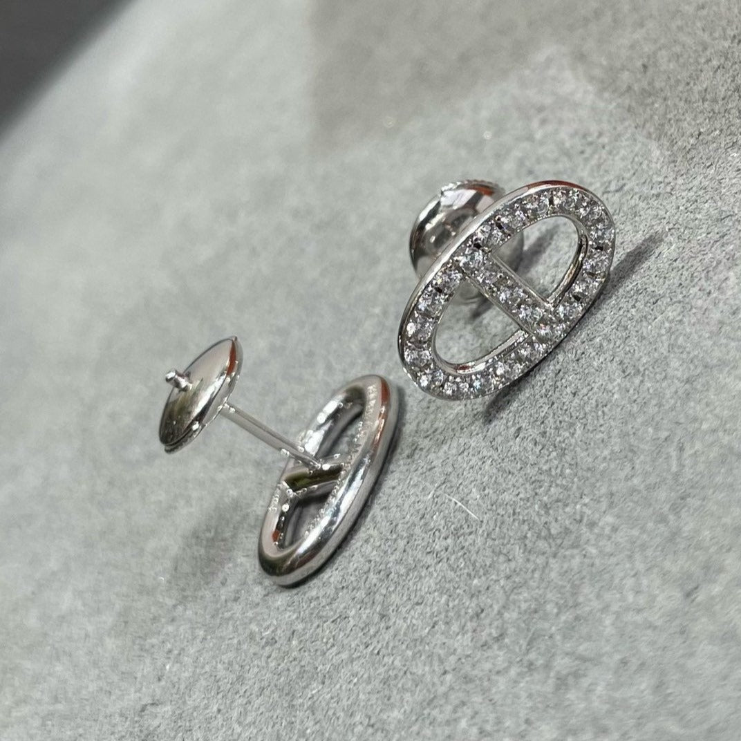 [Eterna Jewels] HM VOLLDIAMANT SCHWEINENASEN OHRSTECKER