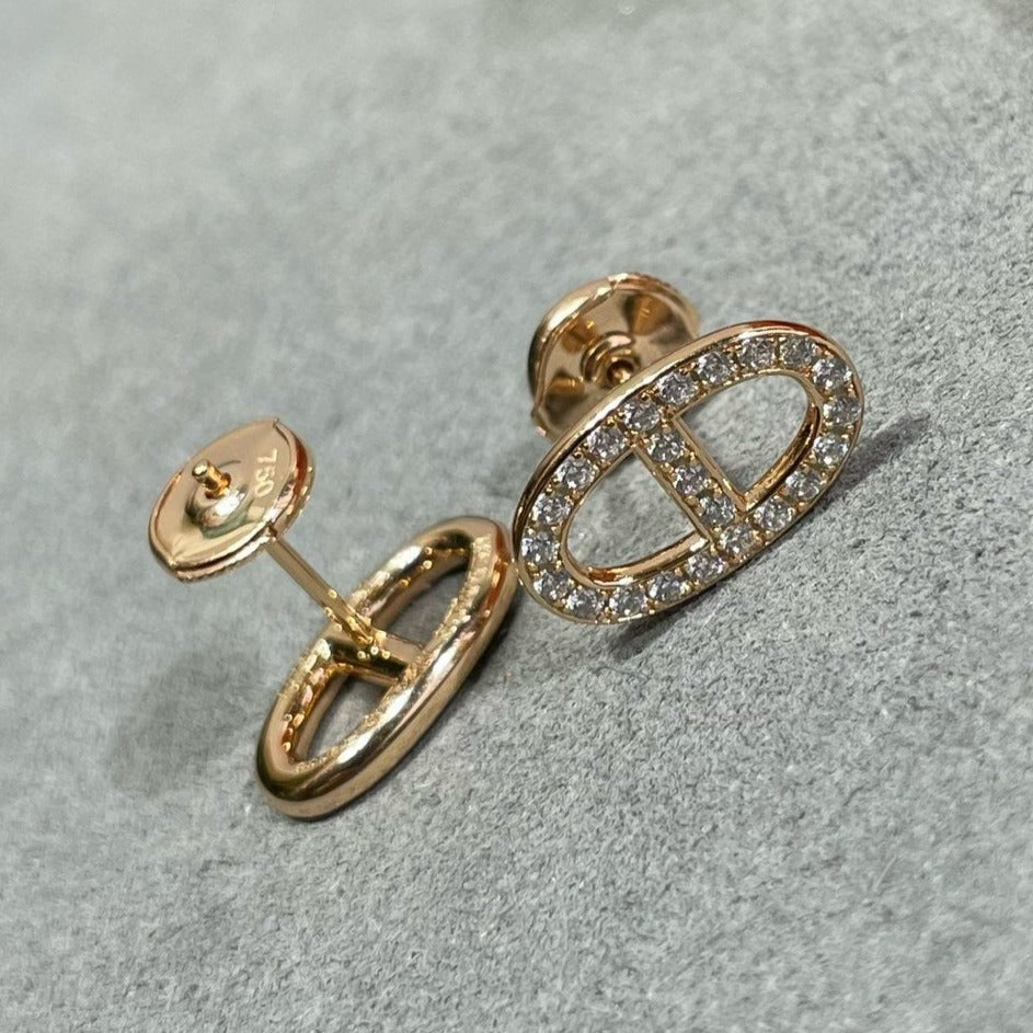 [Eterna Jewels] HM VOLLDIAMANT SCHWEINENASEN OHRSTECKER