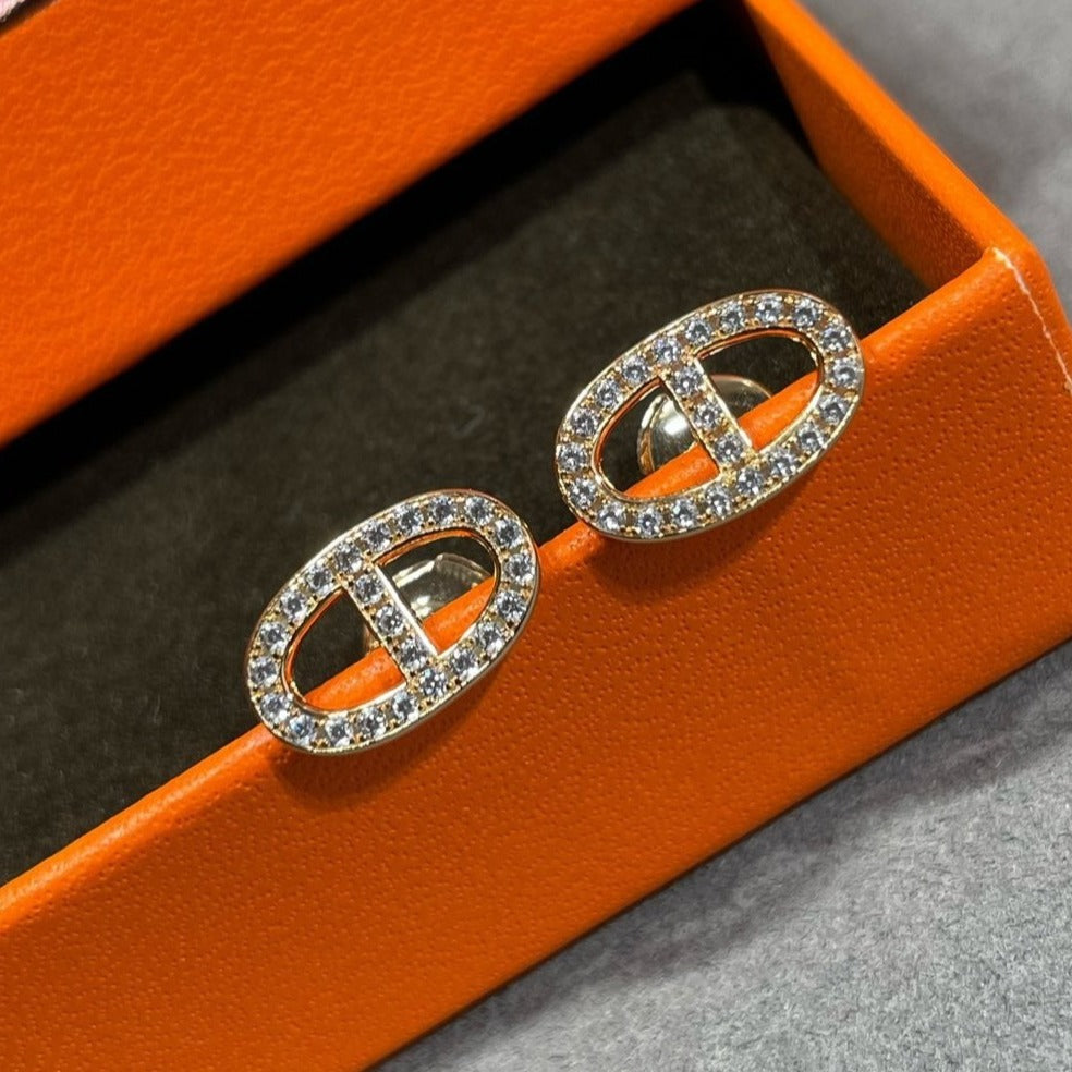 [Eterna Jewels] HM VOLLDIAMANT SCHWEINENASEN OHRSTECKER