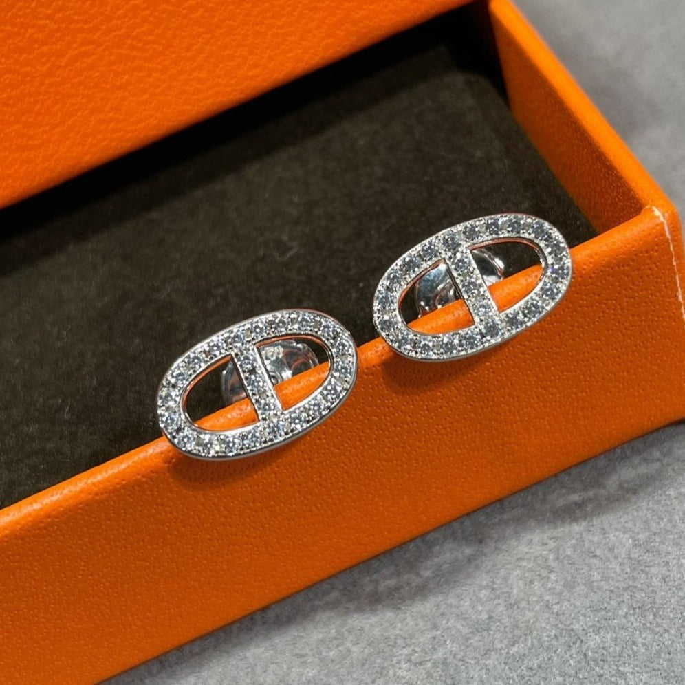 [Eterna Jewels] HM VOLLDIAMANT SCHWEINENASEN OHRSTECKER