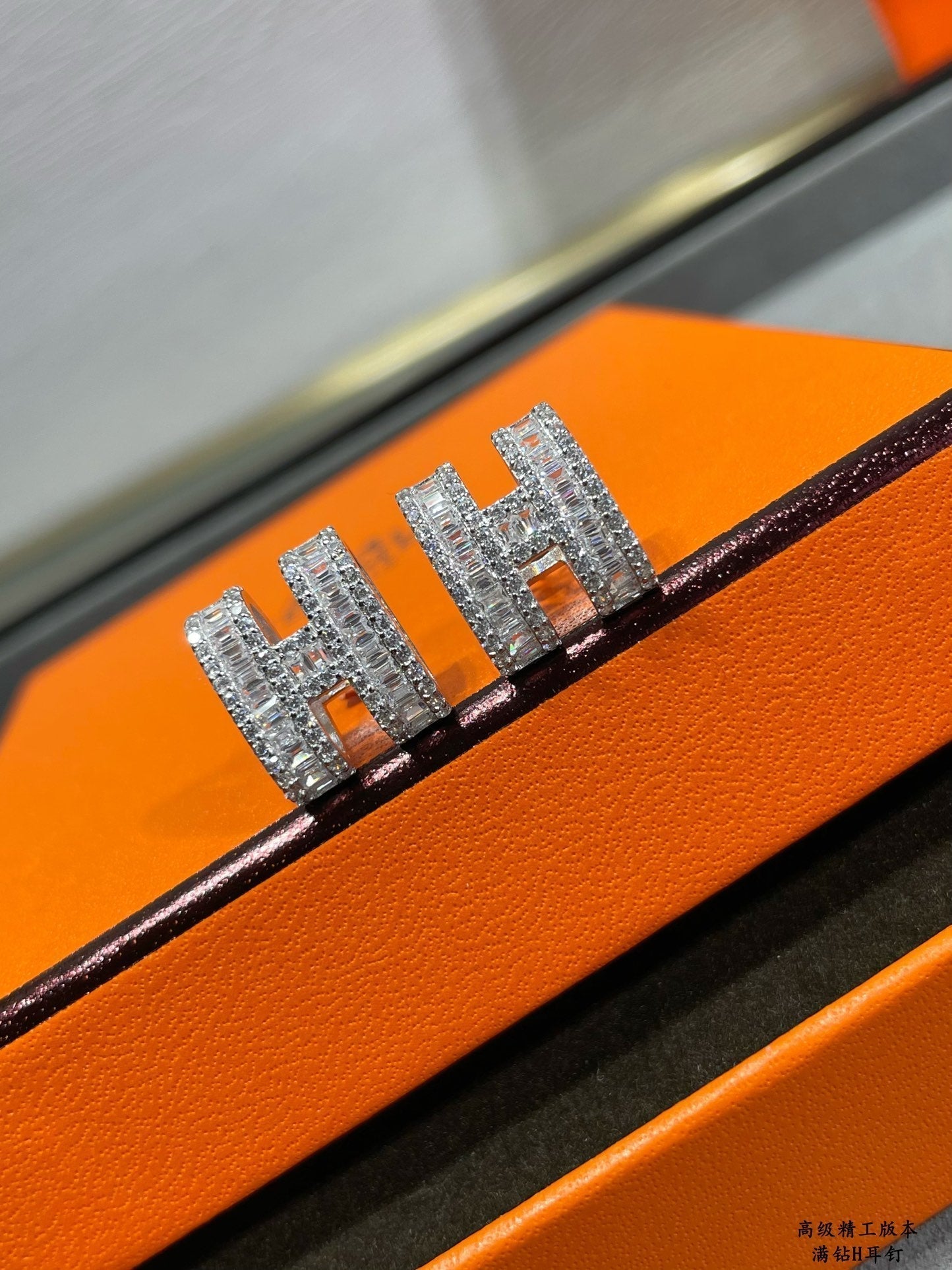 [Eterna Jewels]Ohrstecker H mit Silber-Diamanten