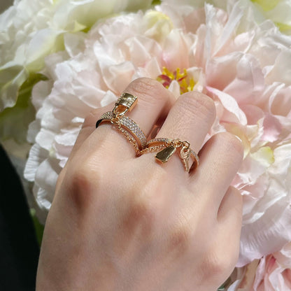 [Eterna Jewels]HM KELLY CLOCHETTE DOPPELRING AUS MIT DIAMANTEN