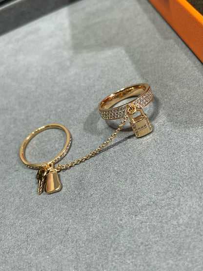 [Eterna Jewels]HM KELLY CLOCHETTE DOPPELRING AUS MIT DIAMANTEN